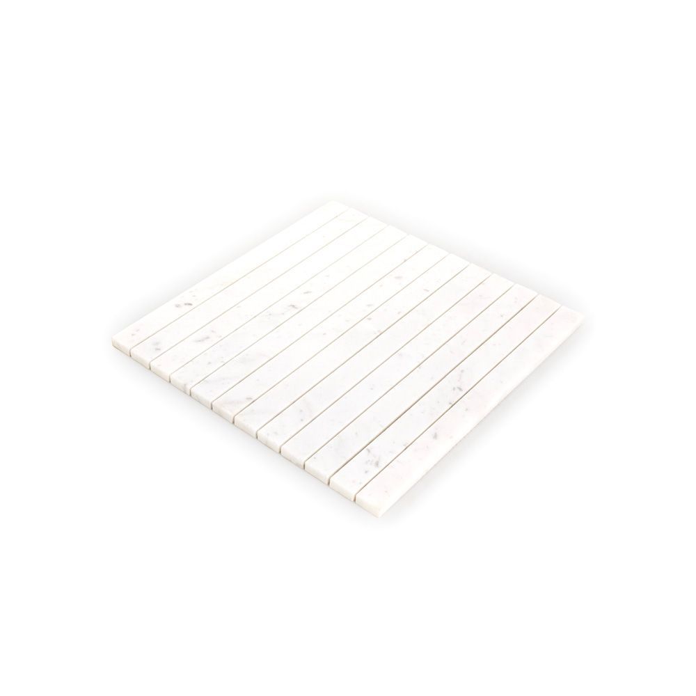 Proper Pillar Mosaic 11.375" x 11.75" Crystal White Straight Shot