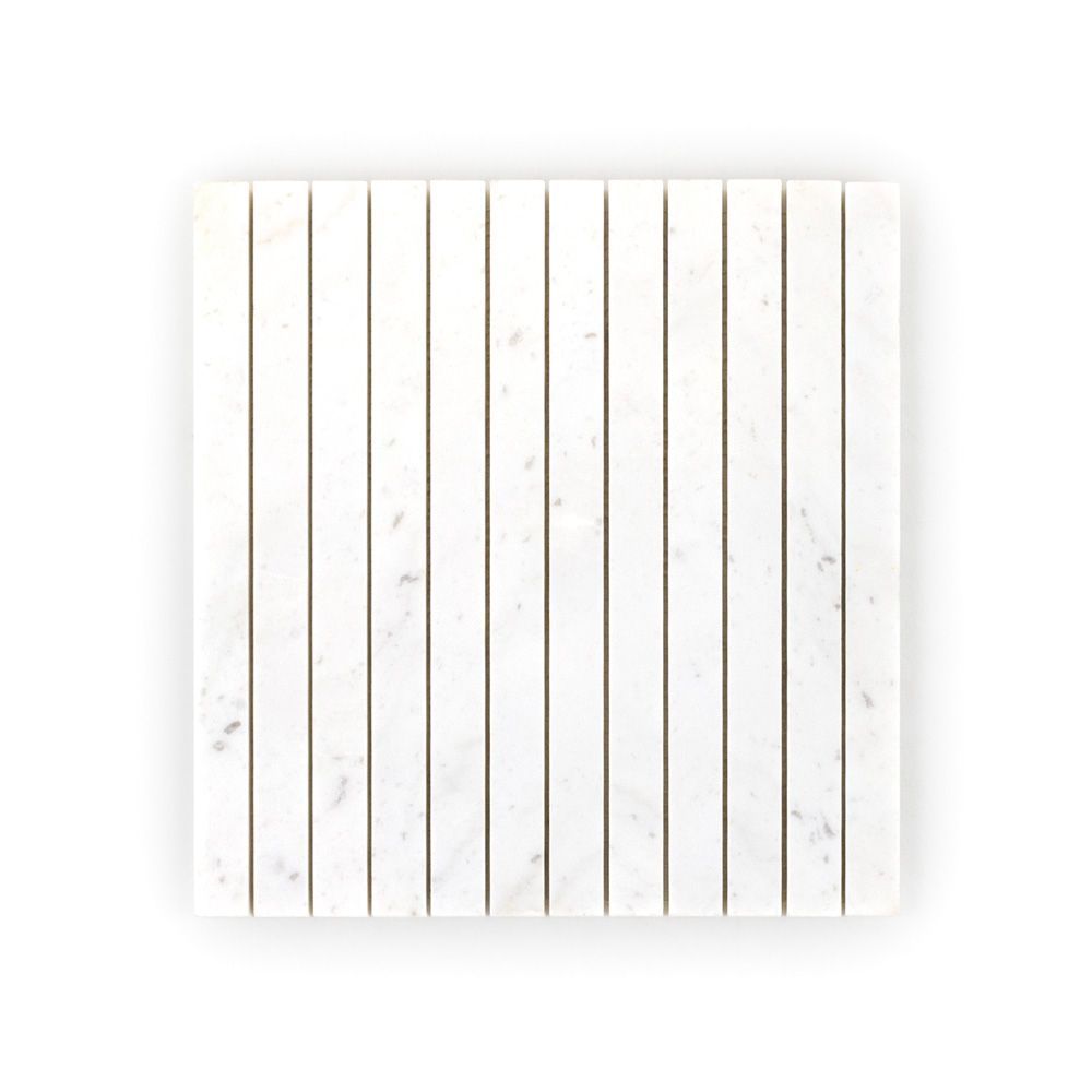 Proper Pillar Mosaic 11.375" x 11.75" Crystal White Straight Shot
