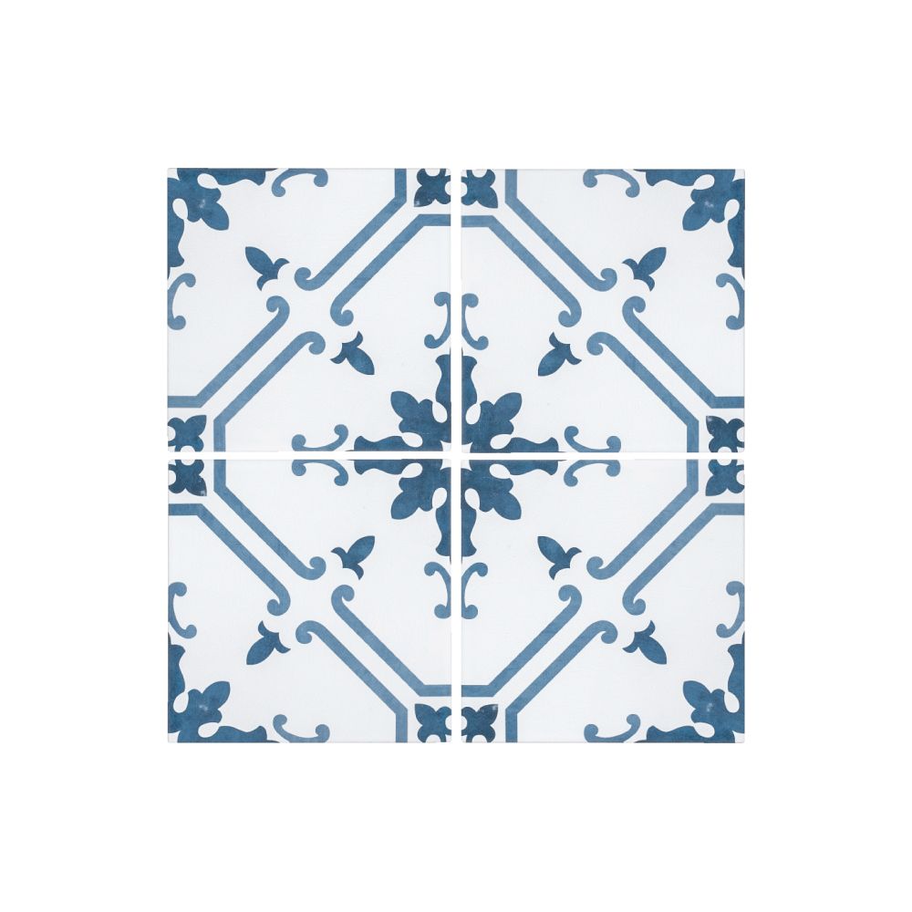 Acquerello Palermo Field Tile 6" x 6" 6" x 6" Cielo Straight Shot