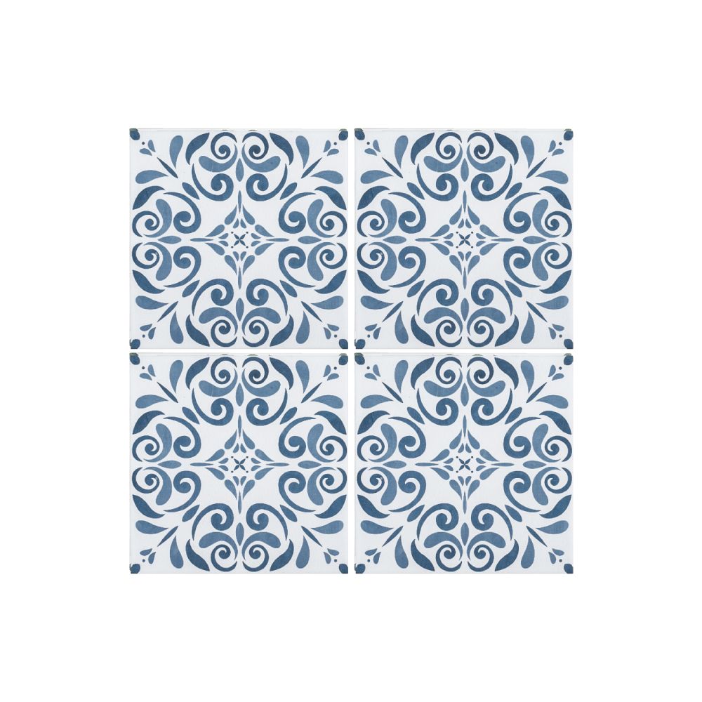 Acquerello Verona Field Tile 6" x 6" 6" x 6" Cielo Straight Shot