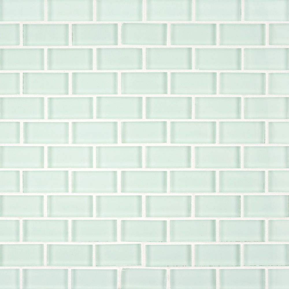 Mint Brick Mosaic 11.625" x 11.75" Mint Straight Shot