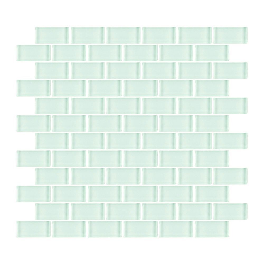 Mint Brick Mosaic 11.625" x 11.75" Mint Straight Shot