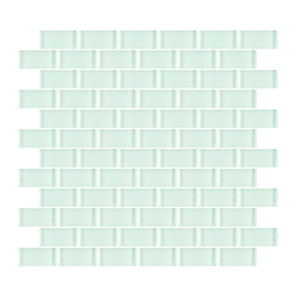 Mint Brick Mosaic 11.625" x 11.75" Mint Straight Shot