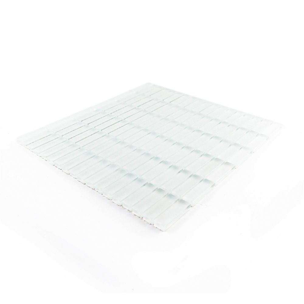 Dry Ice Mosaic 11.625" x 11.875" White Straight Shot