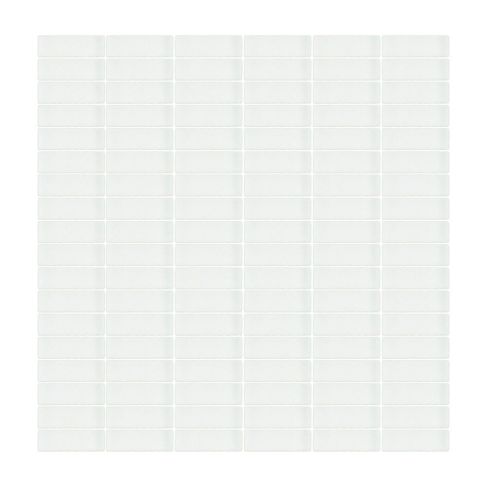 Dry Ice Mosaic 11.625" x 11.875" White Straight Shot