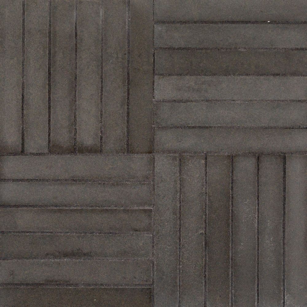 Zen Bridge Mosaic 11.875" x 11.875" Basalt Grey Straight Shot