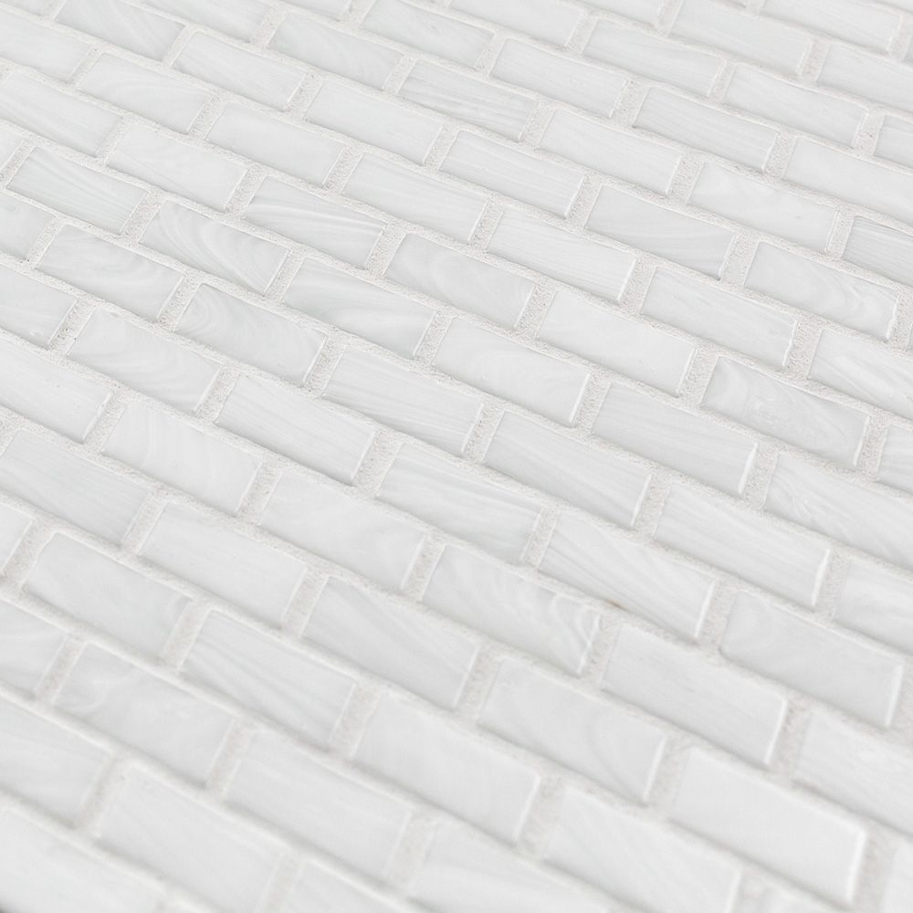 Snowpack Mosaic 11.5" x 11.5" White Straight Shot