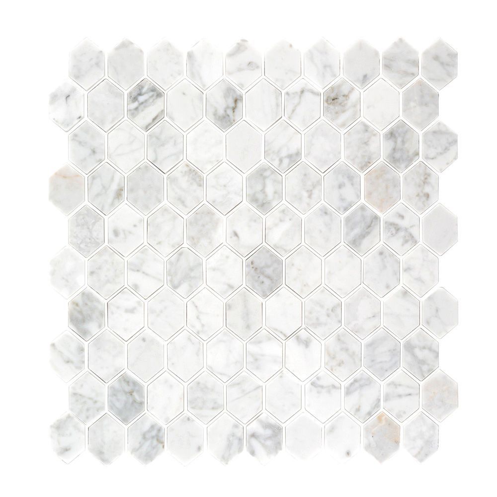 Twinkle Mosaic 10.875" x 11.75" White Straight Shot