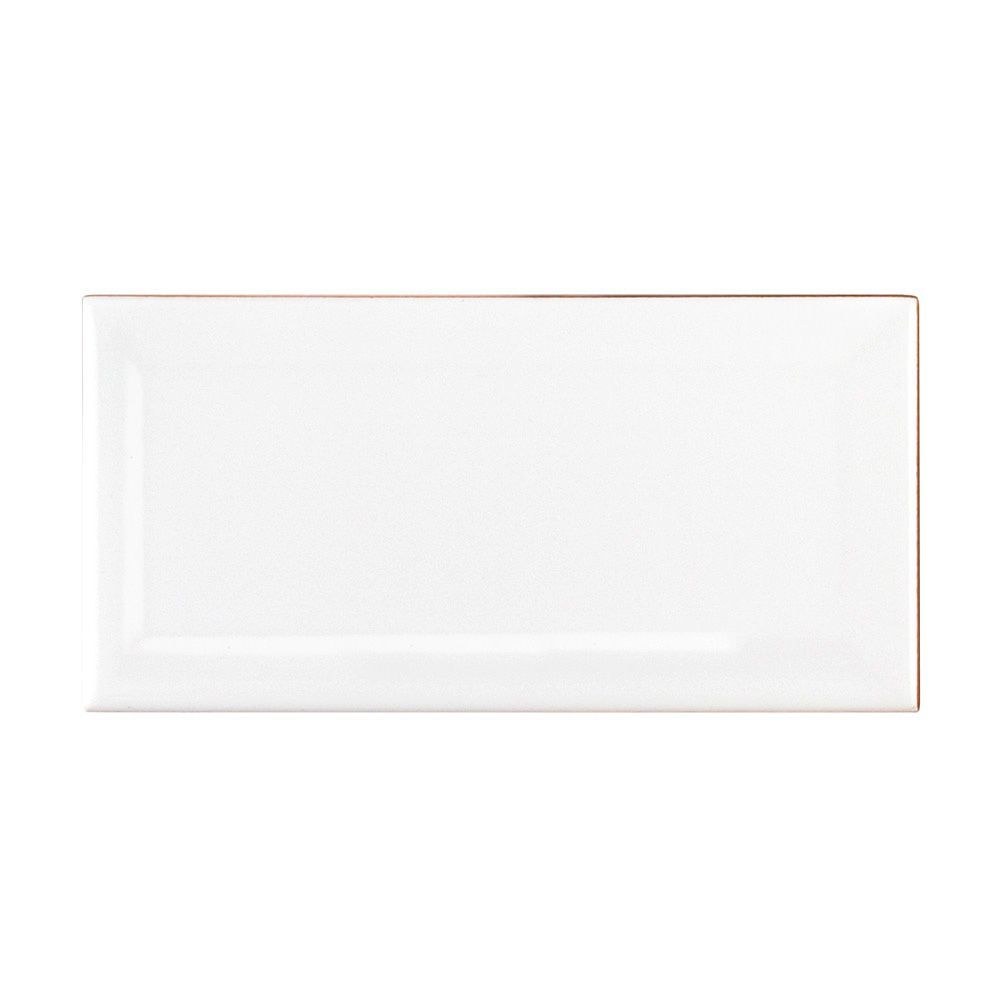 Beveled Field Tile 3" x 6" 3" x 6" White Straight Shot