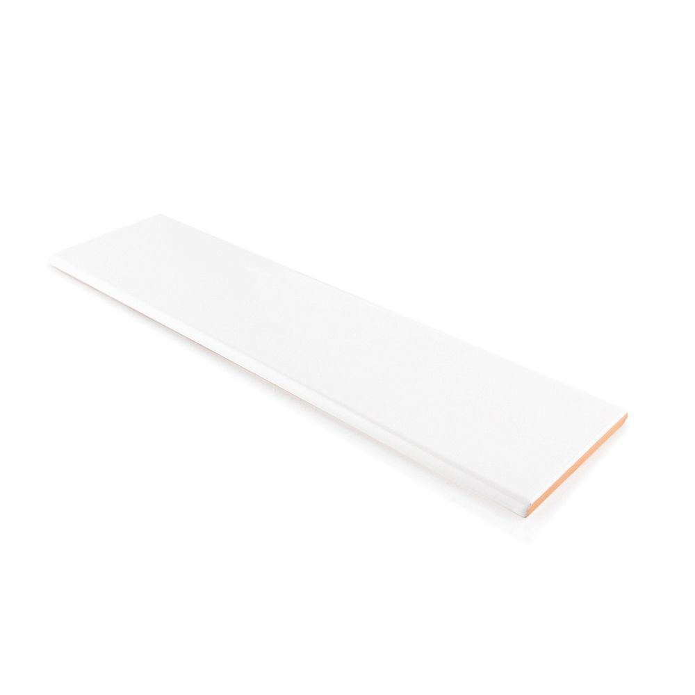 Single Bullnose 4" x 16" 4" x 16" White Straight Shot