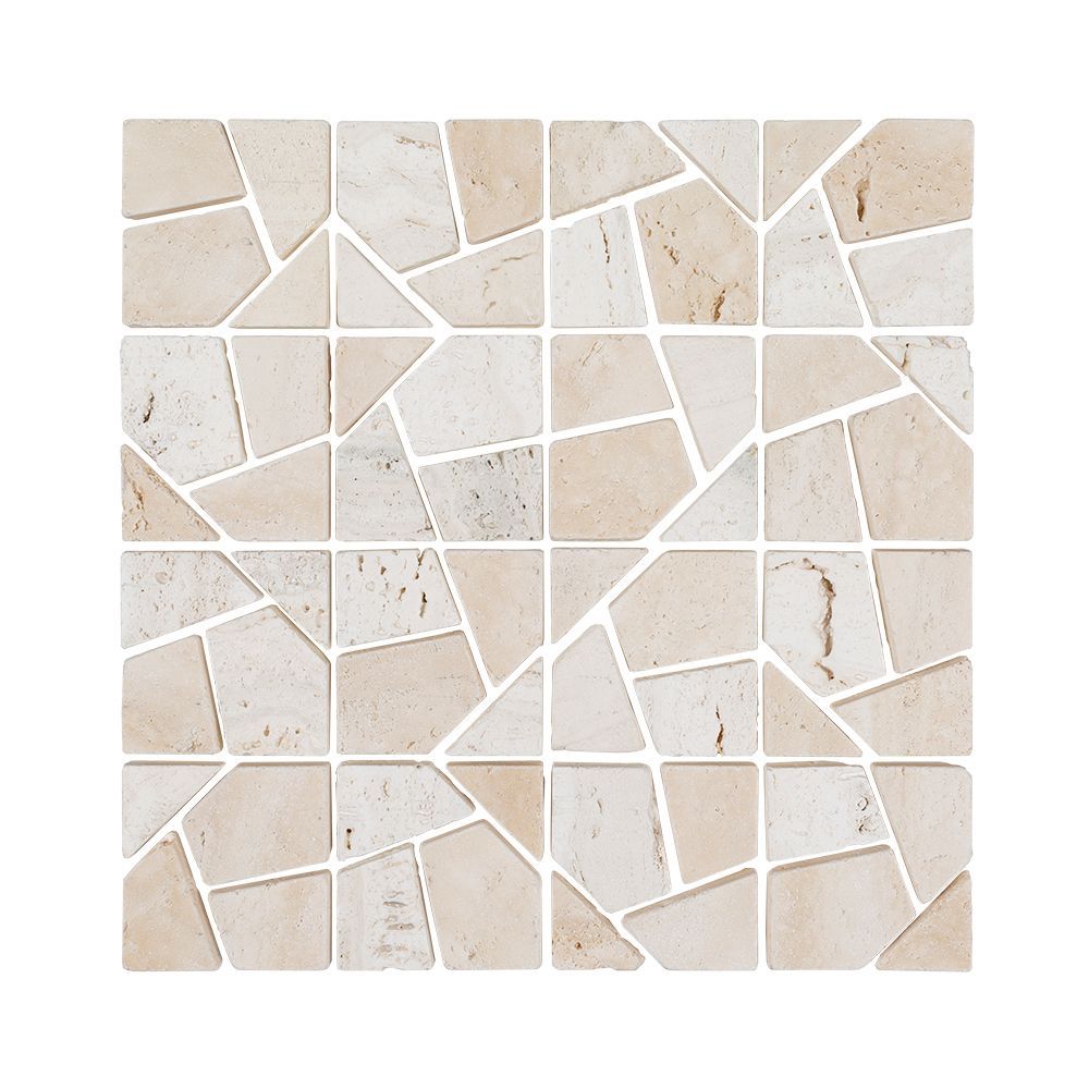 Terrain Mosaic 12.375" x 12.375" Beige Straight Shot