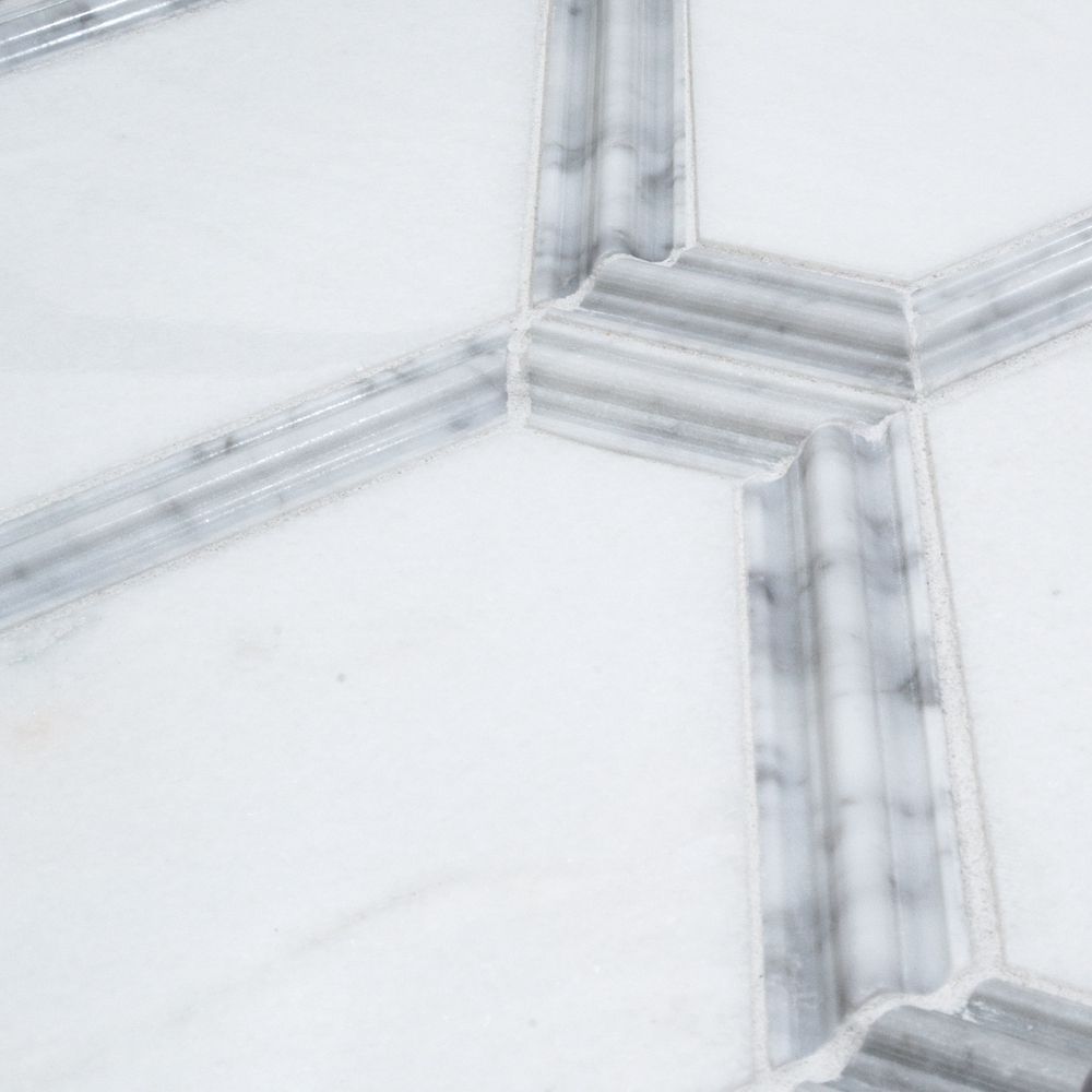 Crest Mosaic 8.875" x 10.125" White Straight Shot