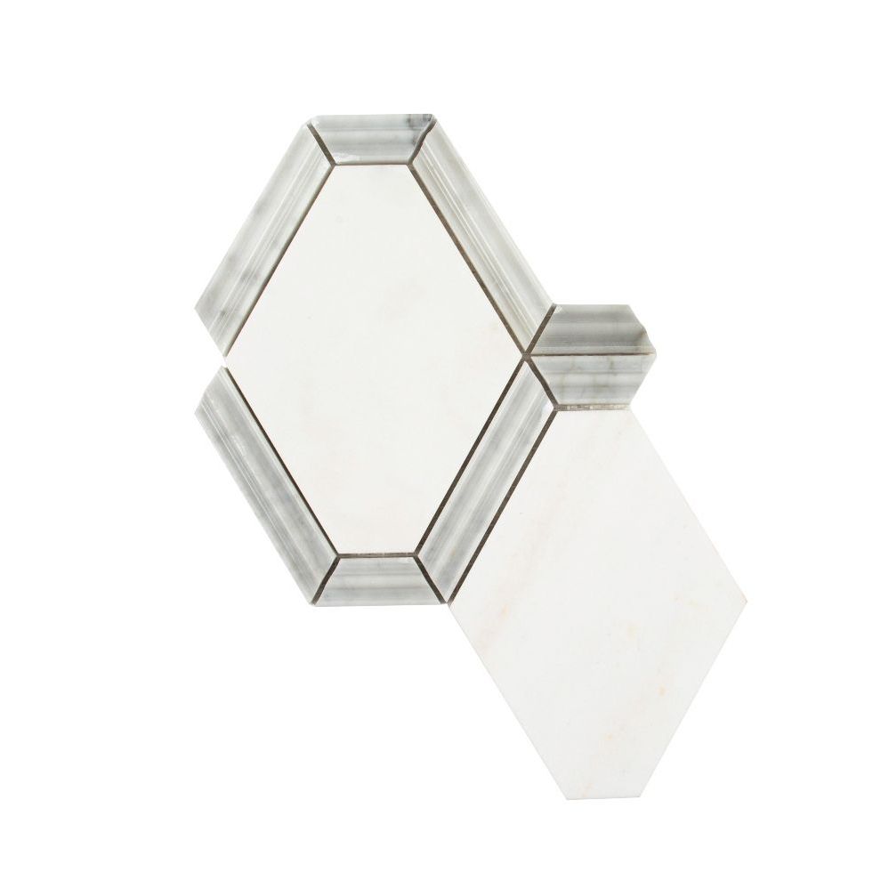 Crest Mosaic 8.875" x 10.125" White Straight Shot