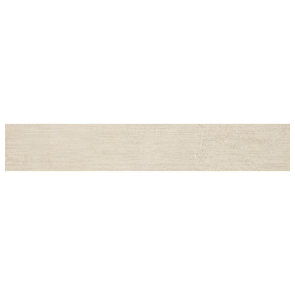 Field Tile 8" x 48" Calming Contour 7.75" x 46.875" Cream Straight Shot