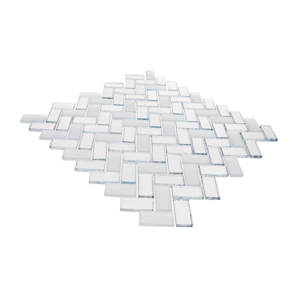 5/8" Herringbone Mosaic 10.625" x 11" Auckland Straight Shot