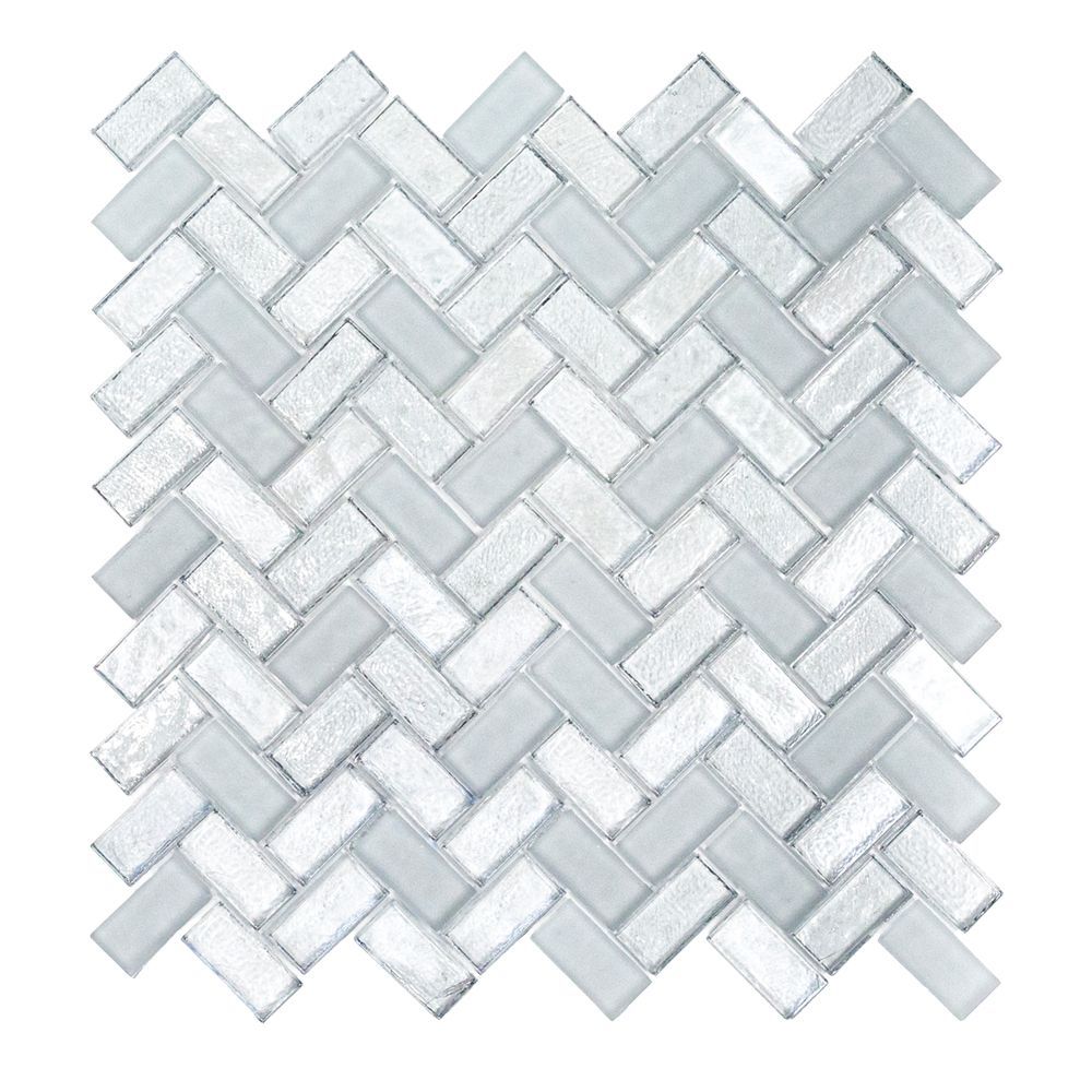 5/8" Herringbone Mosaic 10.625" x 11" Auckland Straight Shot