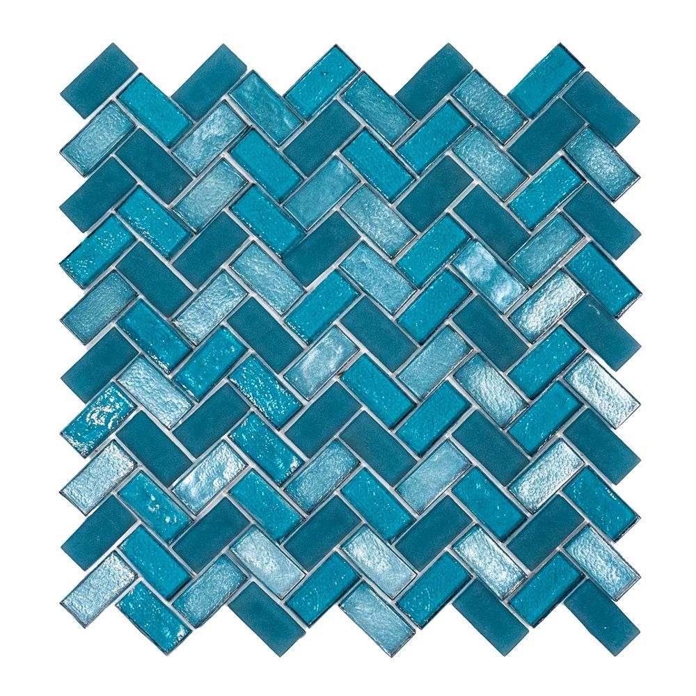 5/8" Herringbone Mosaic 10.625" x 11" Kotor Straight Shot