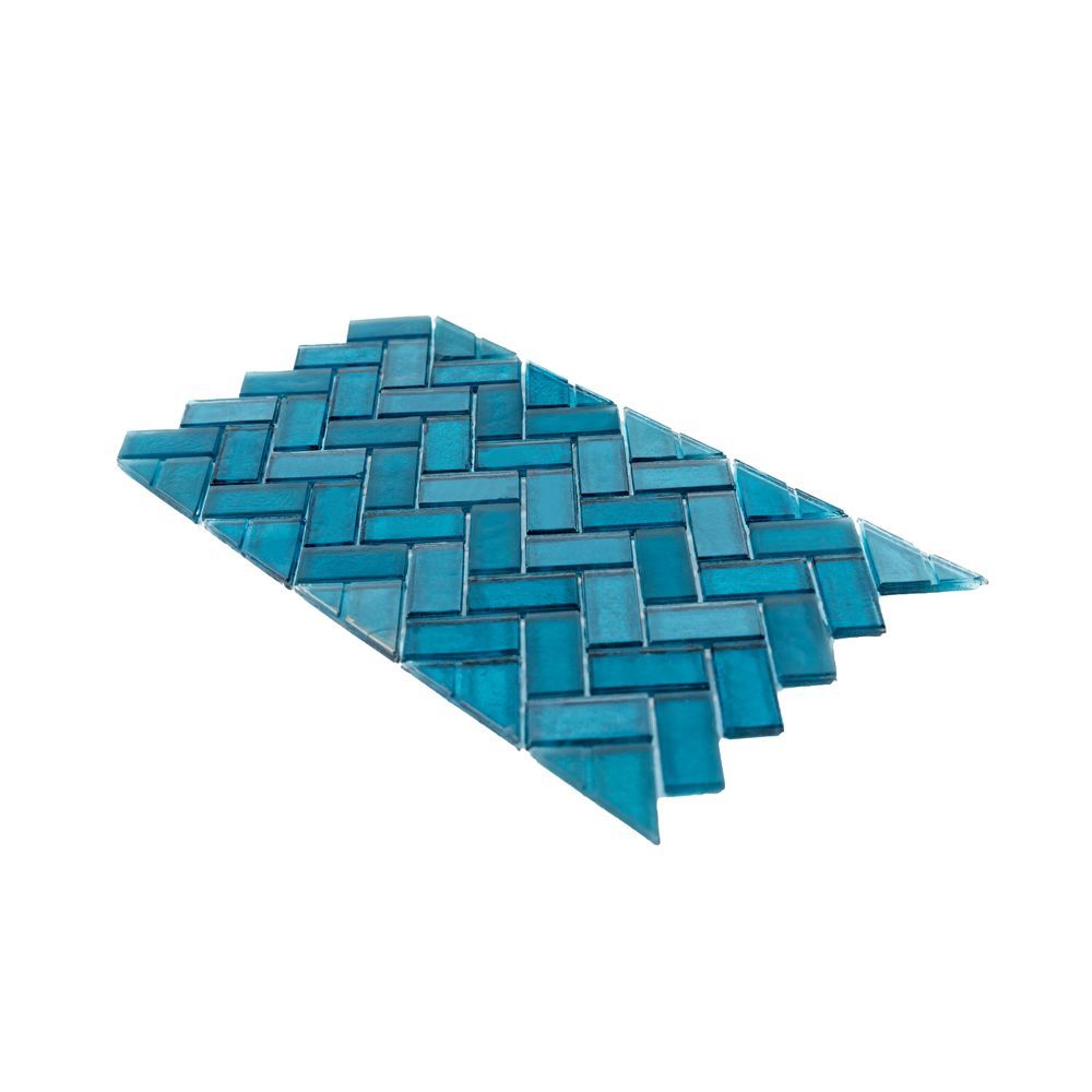 5/8" Herringbone Border Mosaic 5.875" x 10.625" Kotor Straight Shot