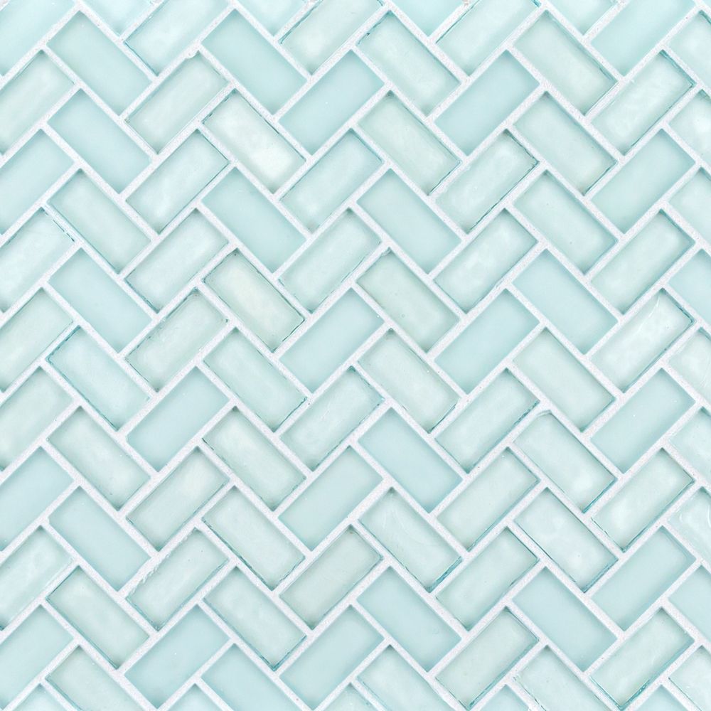 5/8" Herringbone Mosaic 10.625" x 11" Mo'orea Straight Shot