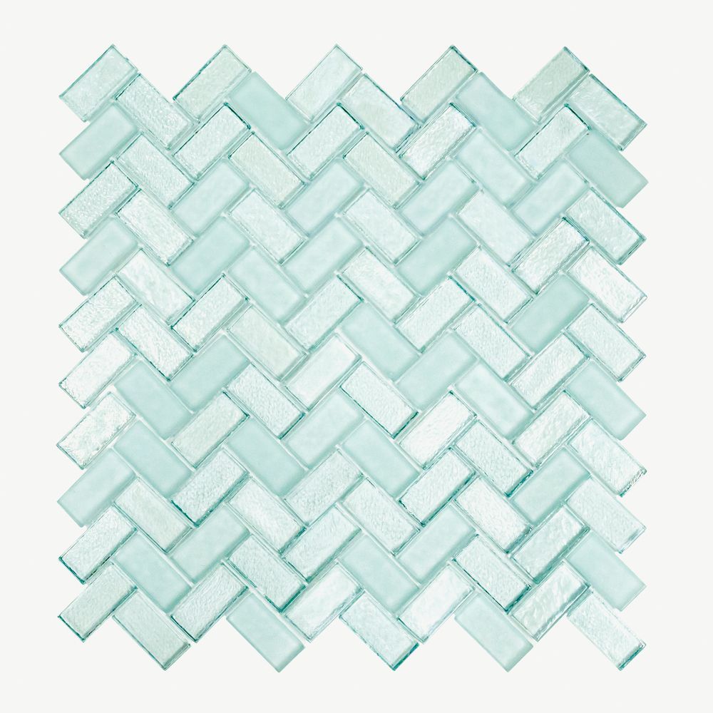 5/8" Herringbone Mosaic 10.625" x 11" Mo'orea Straight Shot