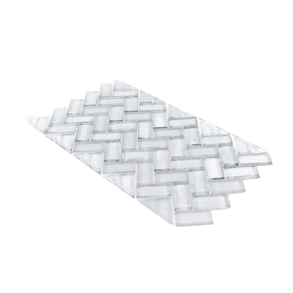 5/8" Herringbone Border Mosaic 5.875" x 10.625" Auckland Straight Shot