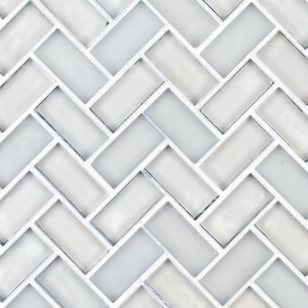 5/8" Herringbone Border Mosaic 5.875" x 10.625" Auckland Straight Shot