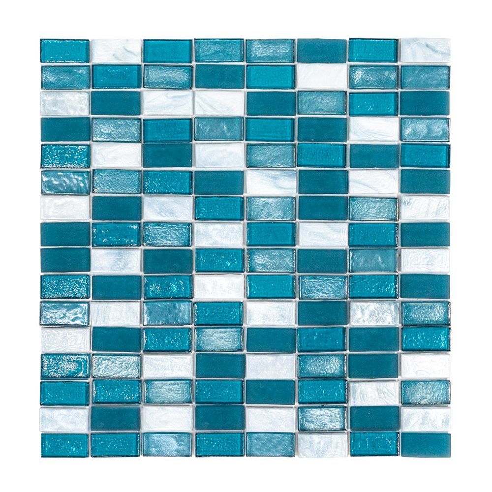 5/8" Stack Brick Blend Mosaic 12.25" x 12.25" Kotor Straight Shot