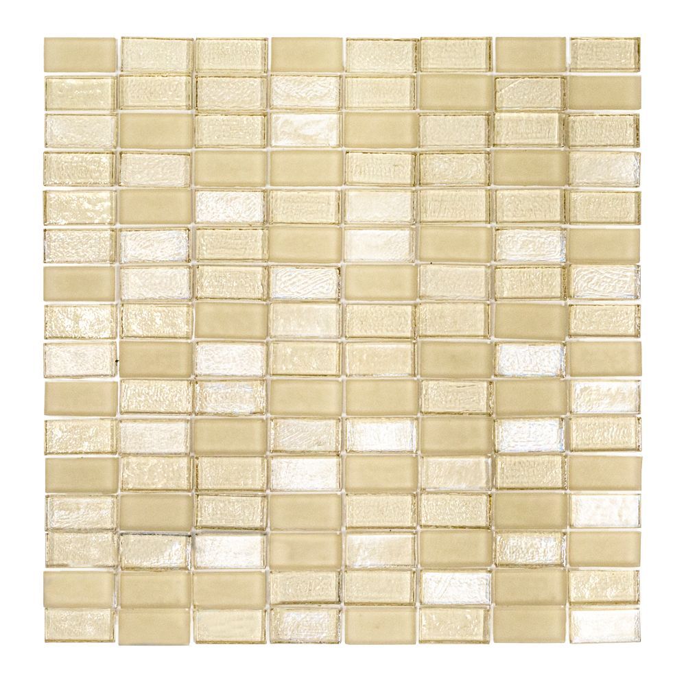 5/8" Stack Brick Mosaic 12.25" x 12.25" Venice Straight Shot