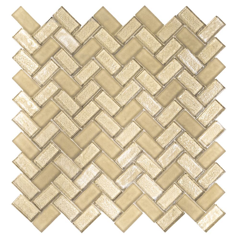 5/8" Herringbone Mosaic 10.625" x 11" Venice Straight Shot