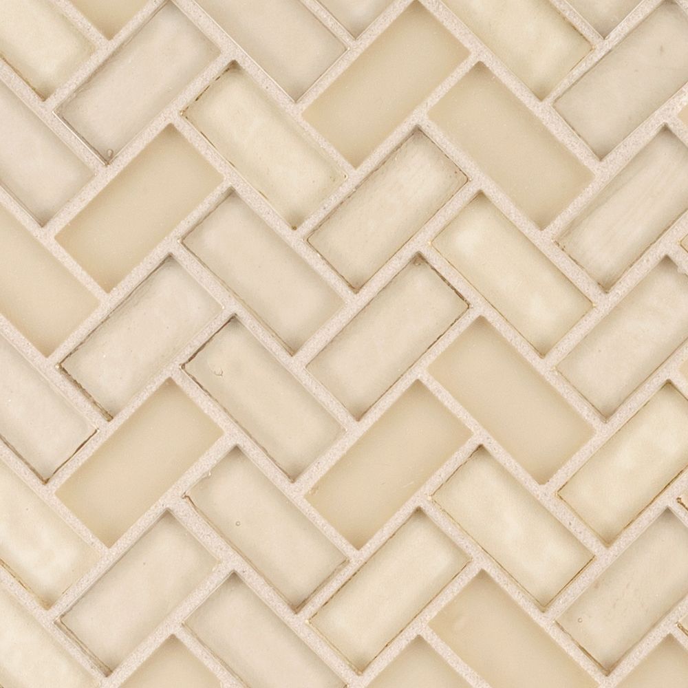 5/8" Herringbone Border Mosaic 5.875" x 10.625" Venice Straight Shot