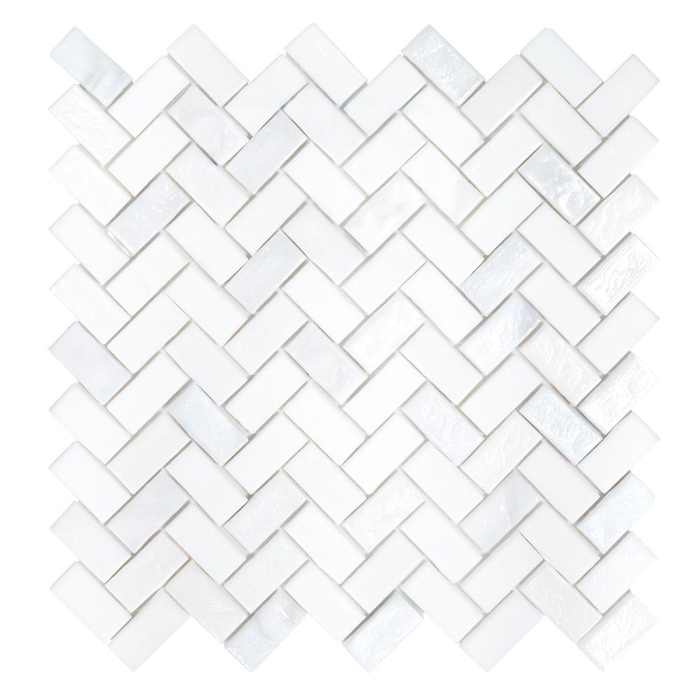 5/8" Herringbone Blend Mosaic 10.625" x 11" Neko Straight Shot