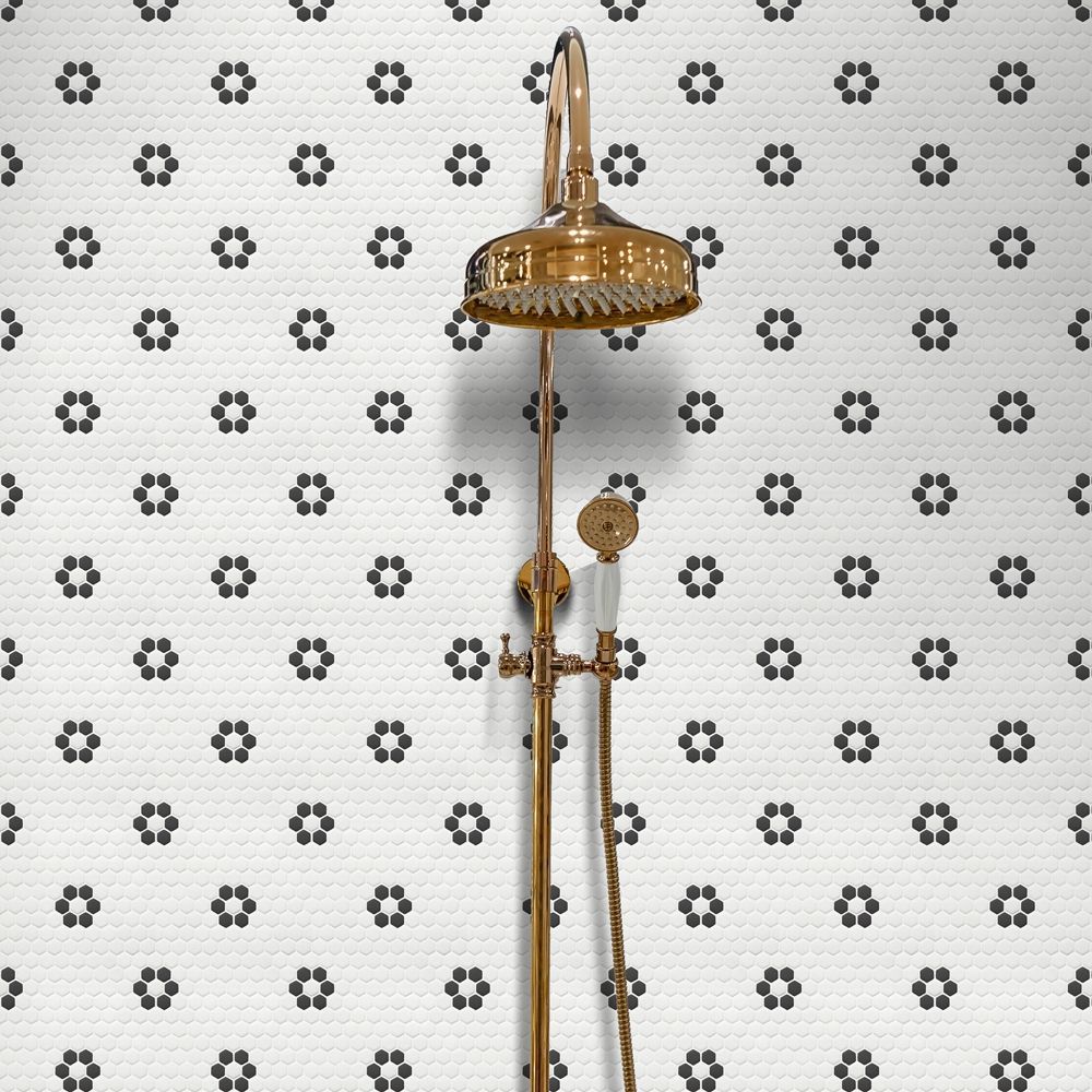 Daily Mosaic 12.625" x 13.25" Black Straight Shot