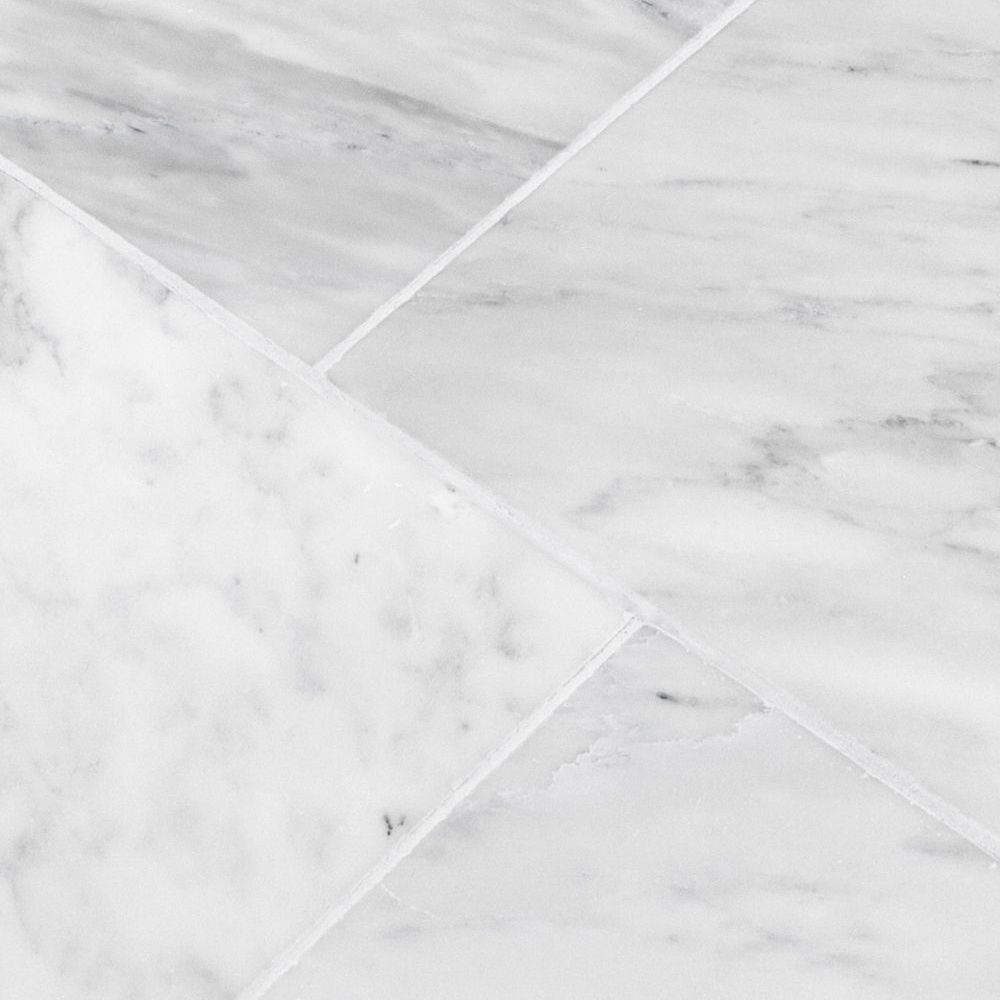 Field Tile 18" x 18" 18" x 18" Classic Statuario Straight Shot