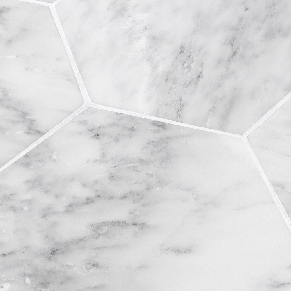 Hexagon Field Tile 8" x 9.25" 8" x 9.25" Classic Statuario Straight Shot