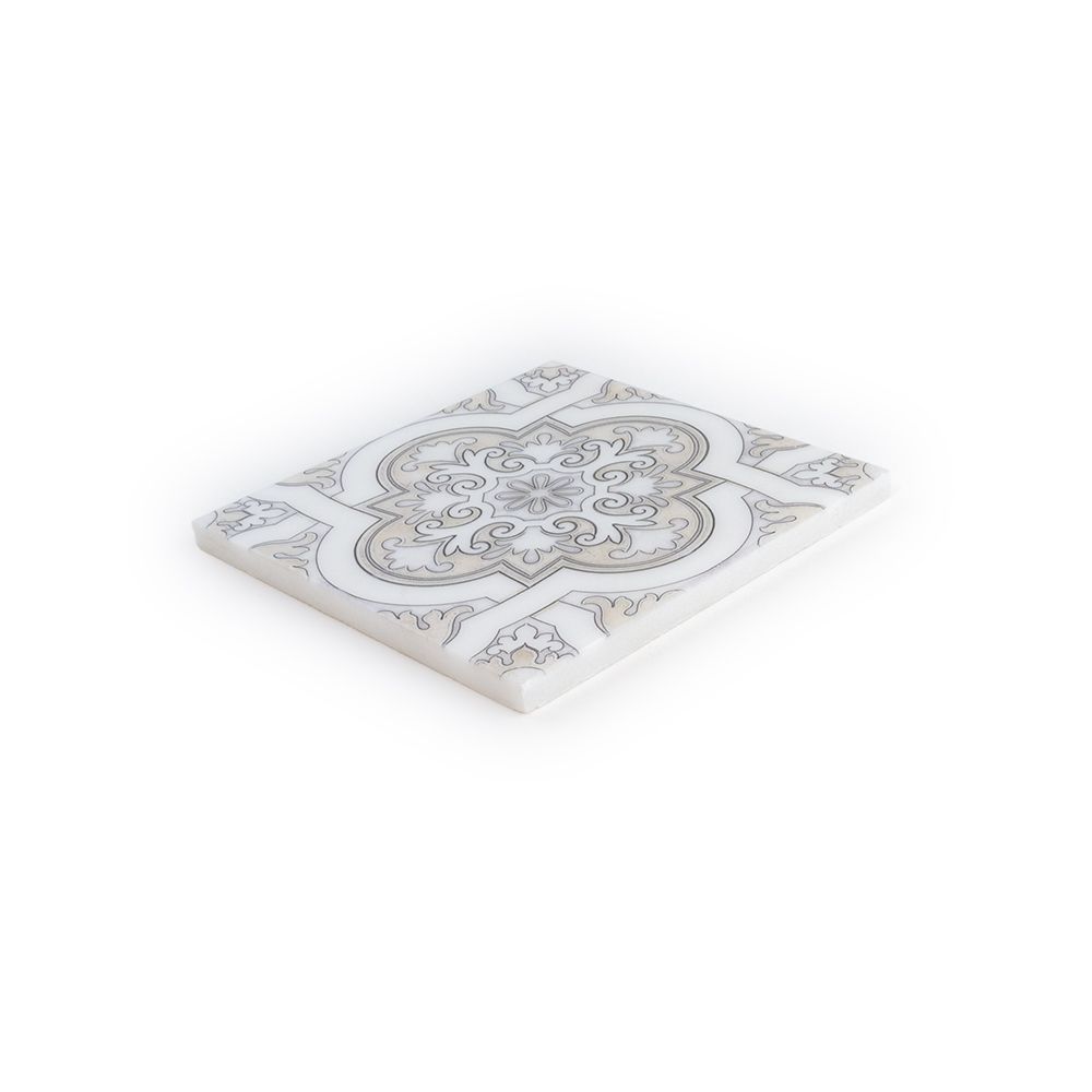 Spanish Cathedral Field Tile 6" x 6" 6" x 6" Classic Statuario Straight Shot