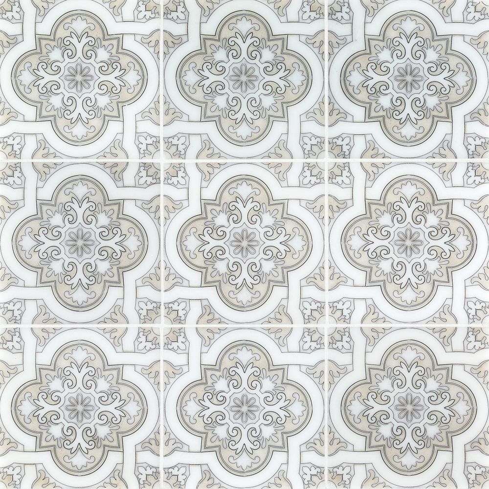 Spanish Cathedral Field Tile 6" x 6" 6" x 6" Classic Statuario Straight Shot