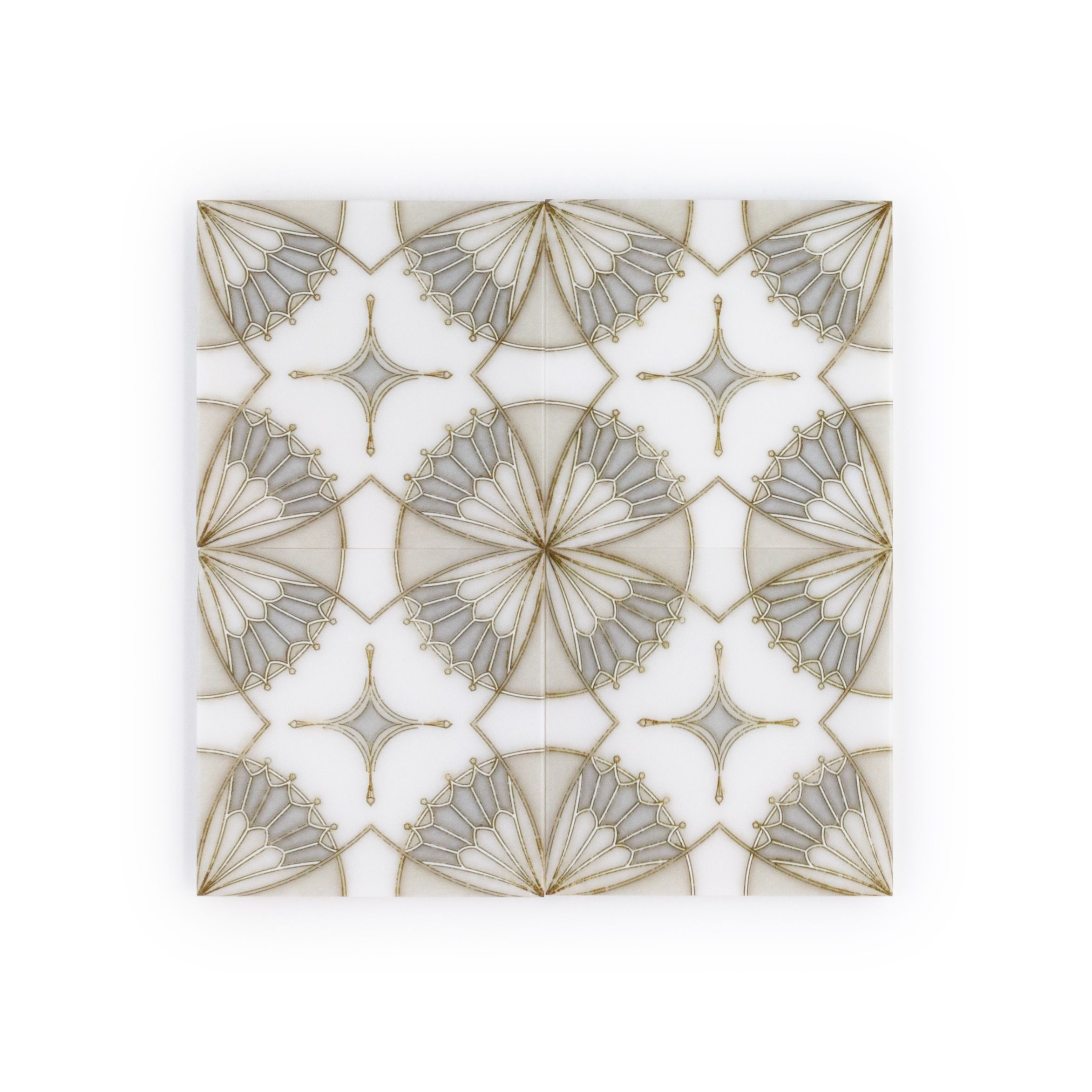 Scottish Chapel Field Tile 6" x 6" 6" x 6" Classic Statuario Straight Shot