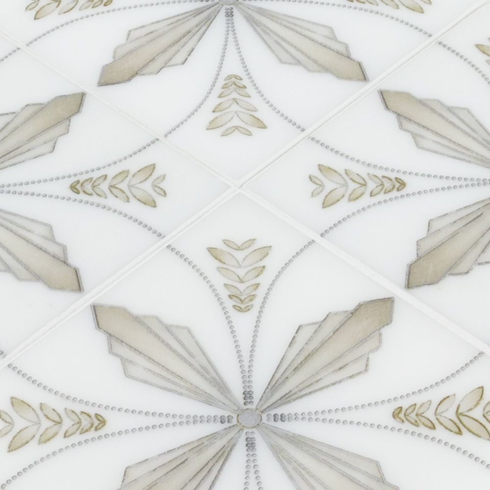 Parisian Revival Field Tile 6"x 6" 6" x 6" Classic Statuario Straight Shot