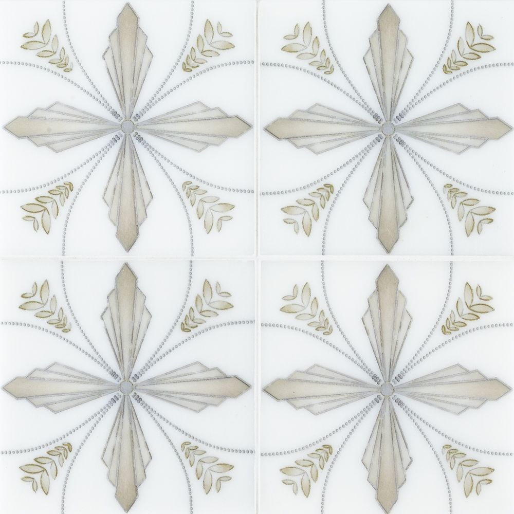 Parisian Revival Field Tile 6"x 6" 6" x 6" Classic Statuario Straight Shot