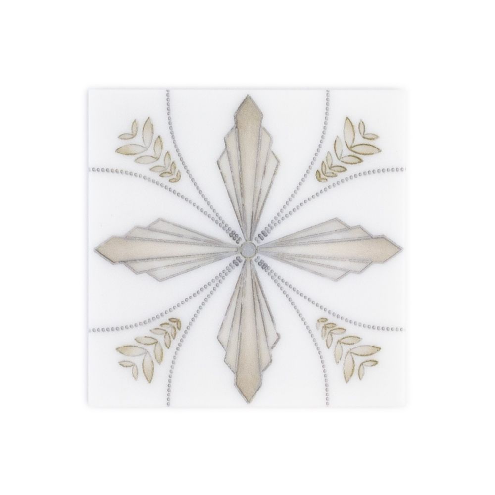 Parisian Revival Field Tile 6"x 6" 6" x 6" Classic Statuario Straight Shot