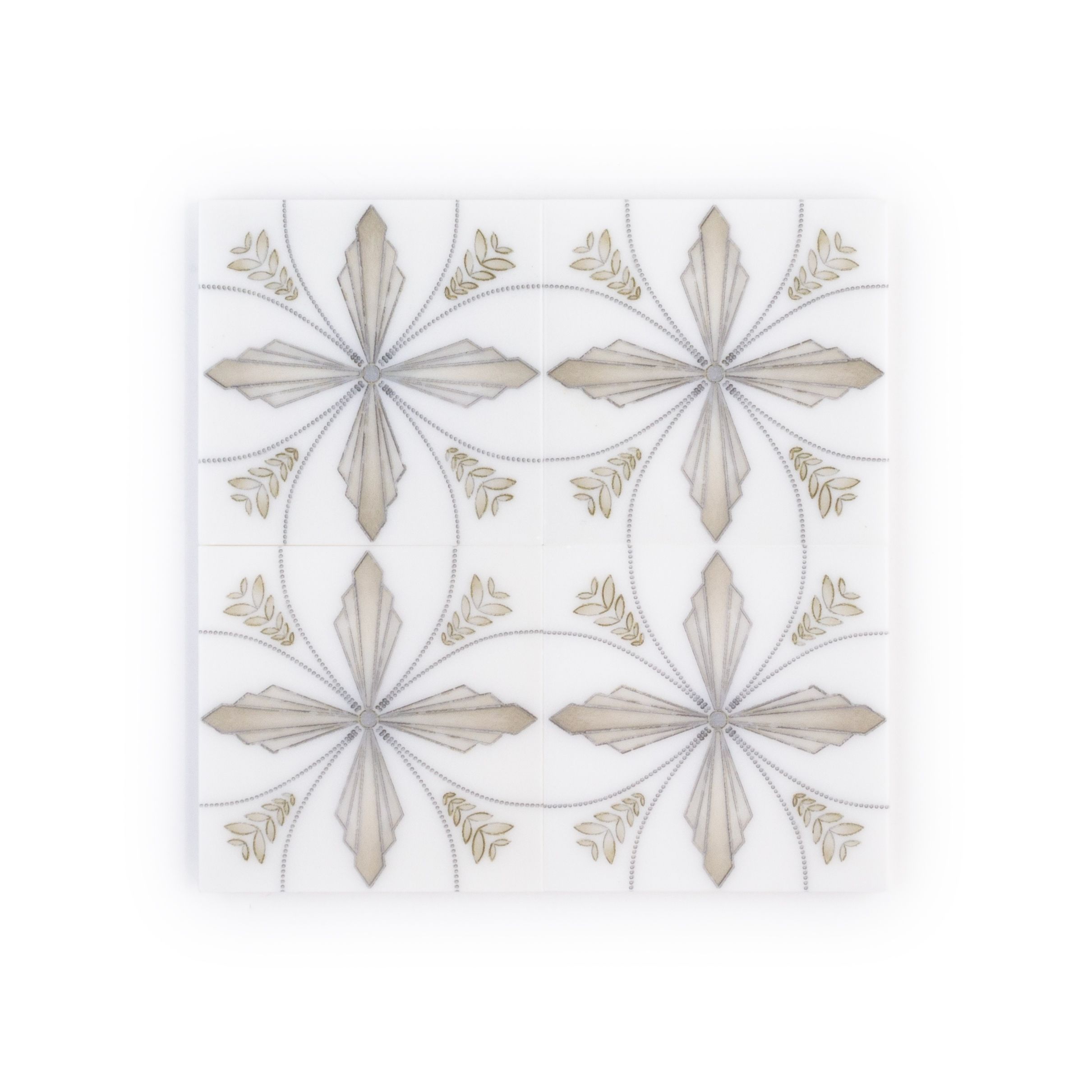 Parisian Revival Field Tile 6"x 6" 6" x 6" Classic Statuario Straight Shot