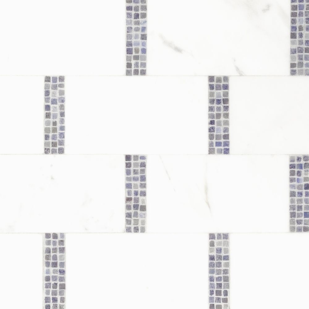 Subway Mosaic 8.625" x 9" Manhattan Sky Straight Shot