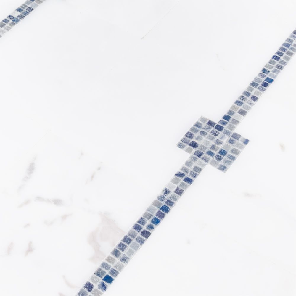 Times Square Mosaic 11.75" x 11.75" Manhattan Sky Straight Shot