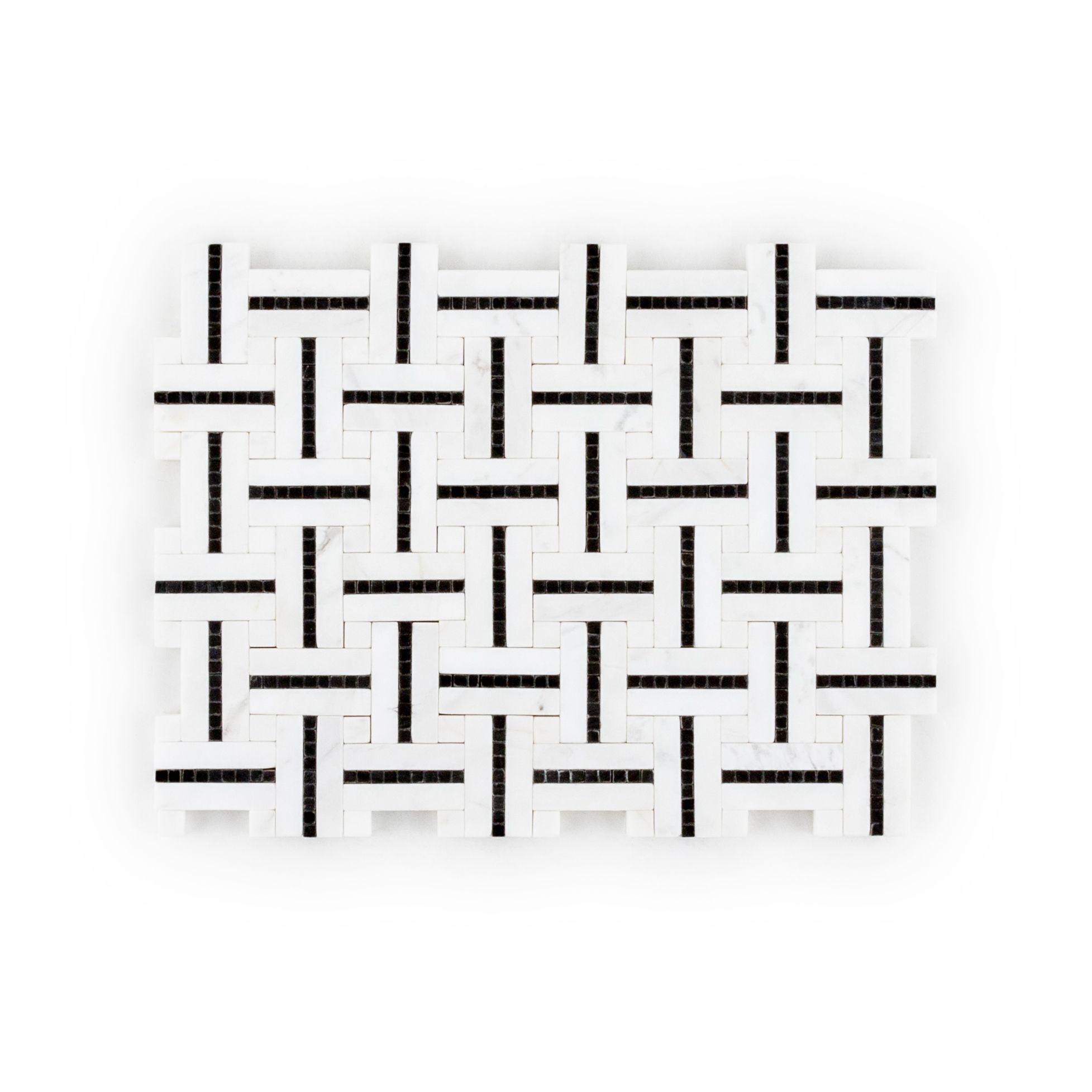 Grand Central Mosaic 8.25" x 11" Brooklyn Marquina Straight Shot