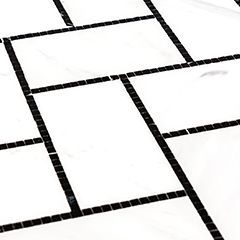 Gapstow Mosaic 5.875" x 10" Brooklyn Marquina Straight Shot