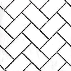 Gapstow Mosaic 5.875" x 10" Brooklyn Marquina Straight Shot