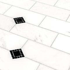 Lexington Mosaic 12" x 12.25" Brooklyn Marquina Straight Shot