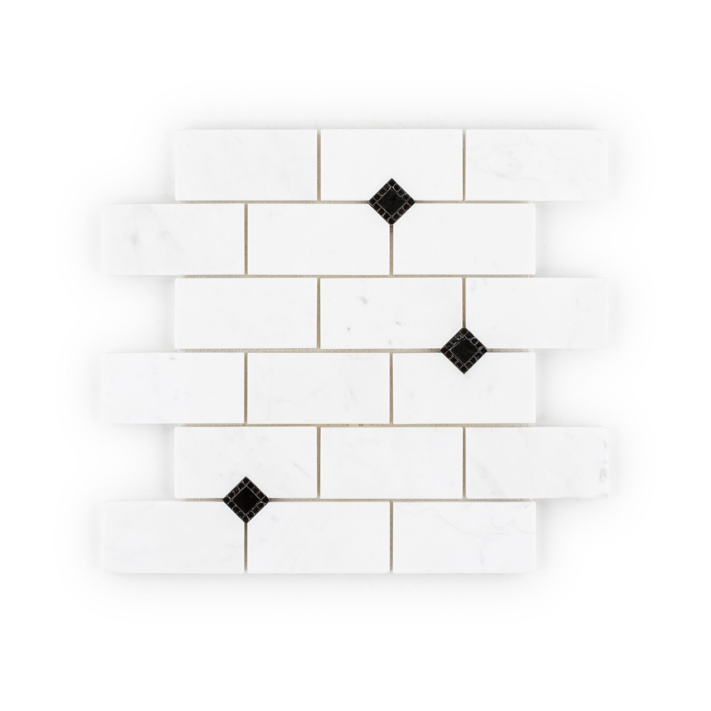 Lexington Mosaic 12" x 12.25" Brooklyn Marquina Straight Shot