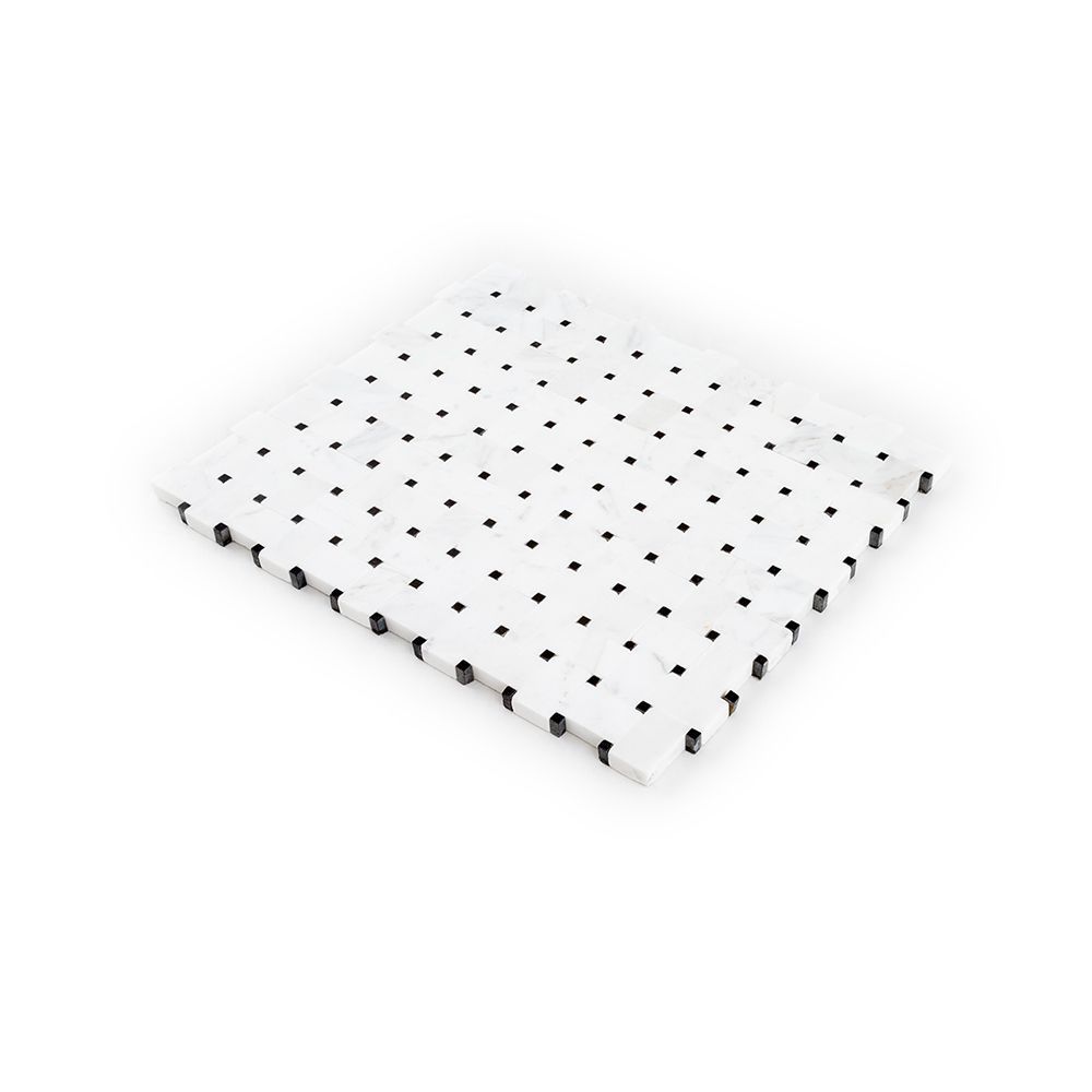 Metropolitan Mosaic 9.875" x 11.75" Brooklyn Marquina Straight Shot