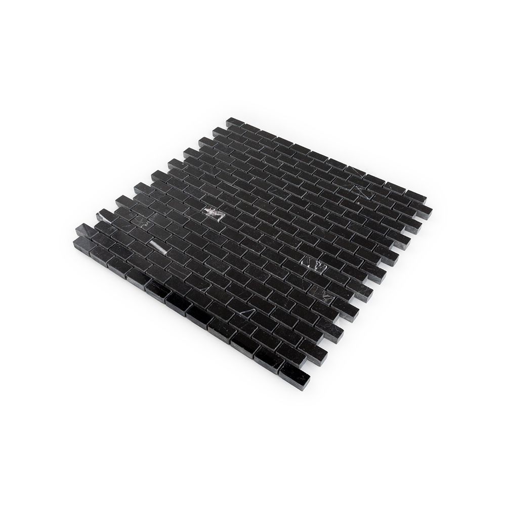 Madison Mosaic 12" x 12" Brooklyn Marquina Straight Shot